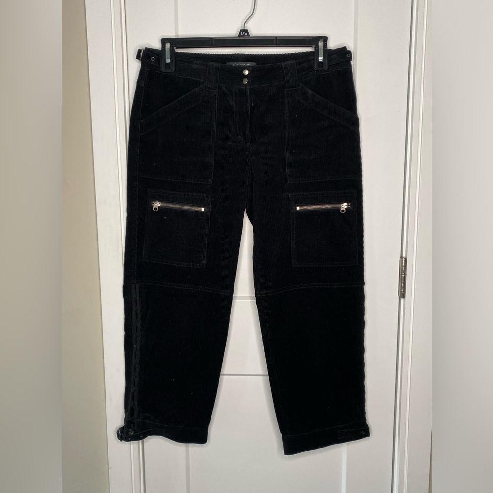 Elie Tahari Corduroy Ankle Cargo Pants Women’s Size 10 NWOT